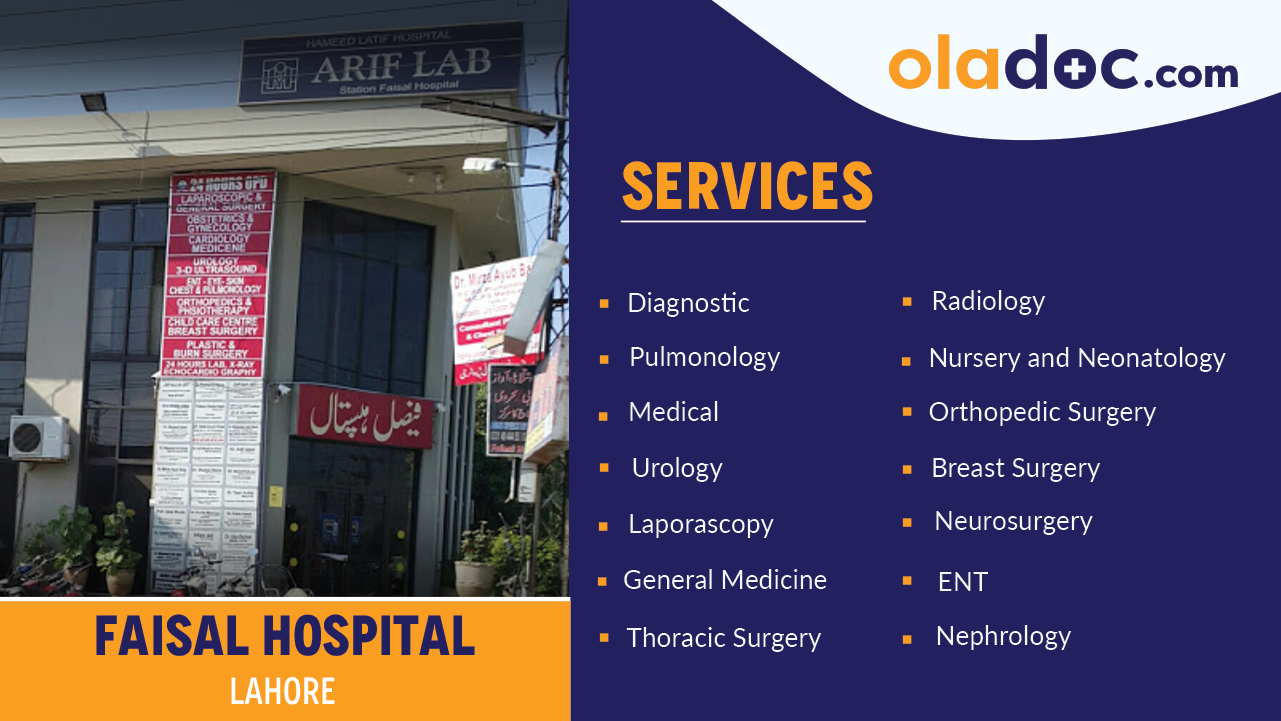 Services offered by Faisal Hospital Lahore